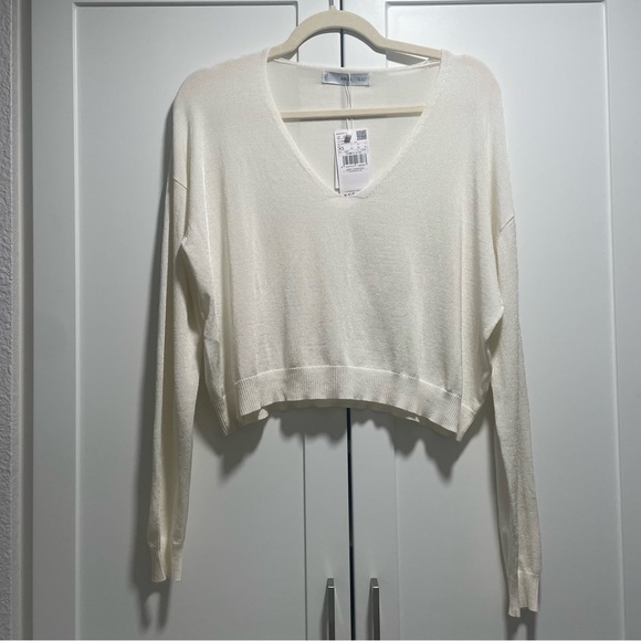 Mango Fine Knit V-neck Sweater - Cream - Picture 7 of 10